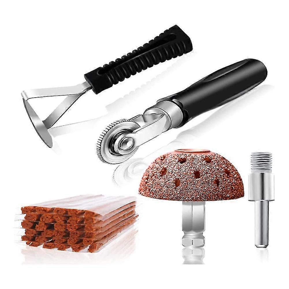 Anvelope de reparare Patch Tools Kit, anvelope Patch Roller cu oțel Tungsten Buffing roata anvelope reparatii Grindi