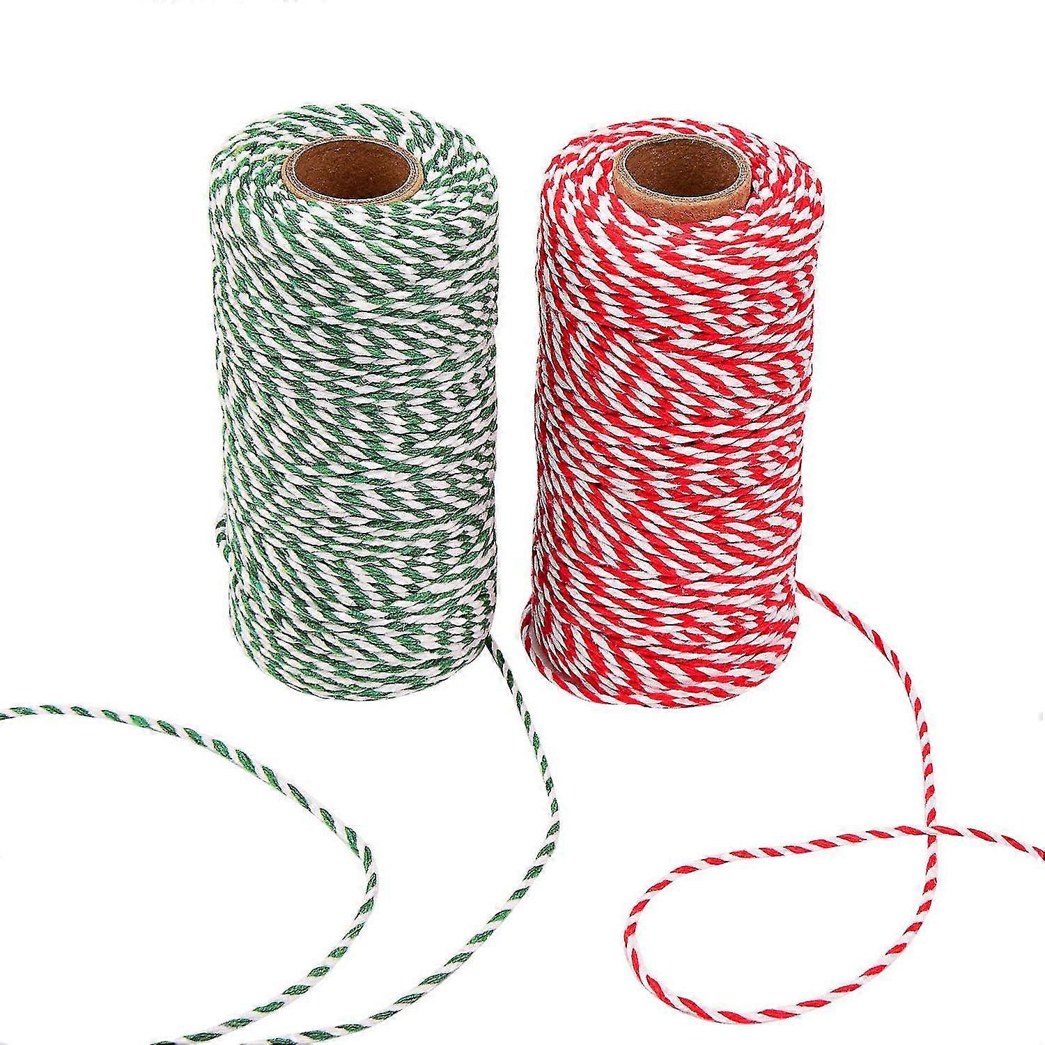 Twine Cotton String Rope Cord For Gift Wrapping(2pcs, Multicolor)