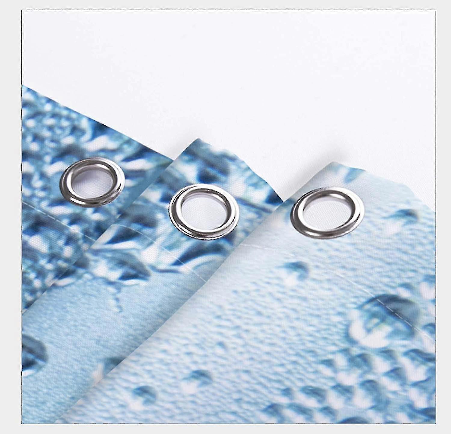 Bathroom Shower Curtain, 3d Water Drop Cube Design, Light Weight