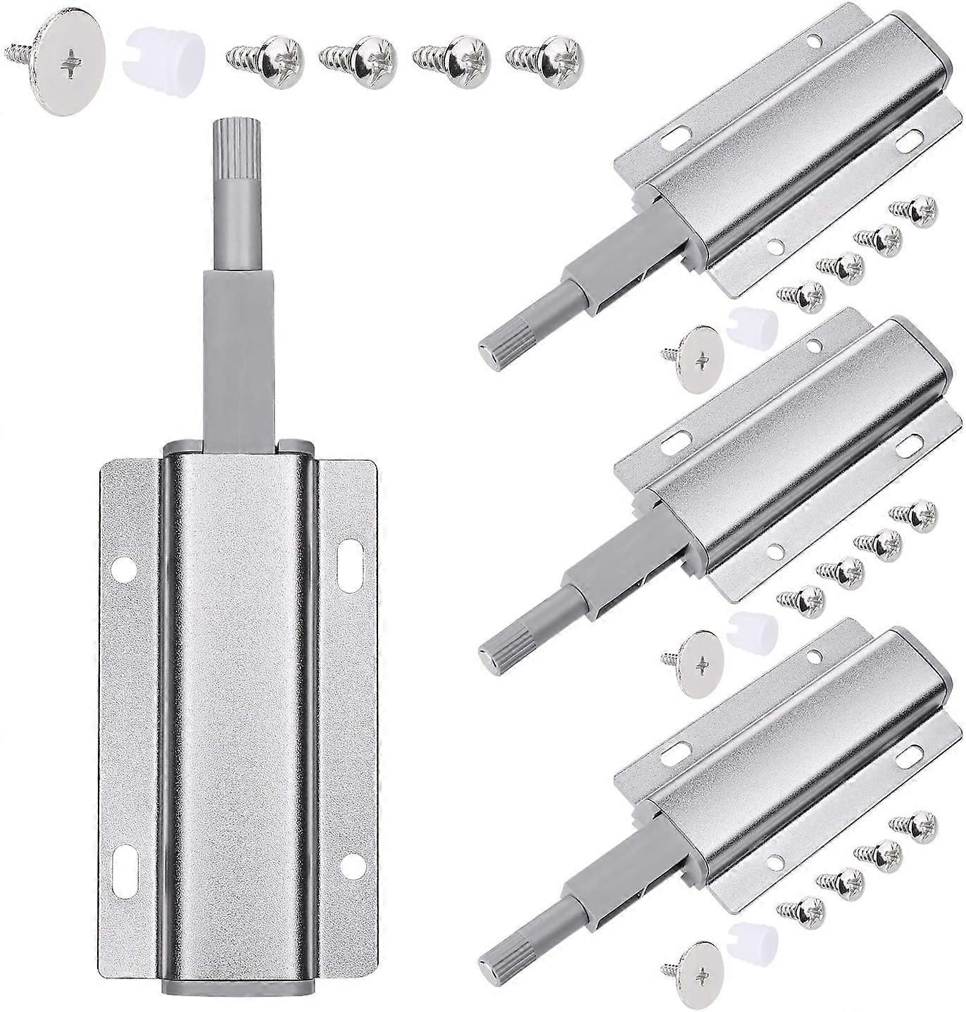 Push to Open Cabinet Door Magnet, 4Pcs Magnetic Push Open Damper Latch, Push to Open Damper for Door, Drawer, Cabinet
