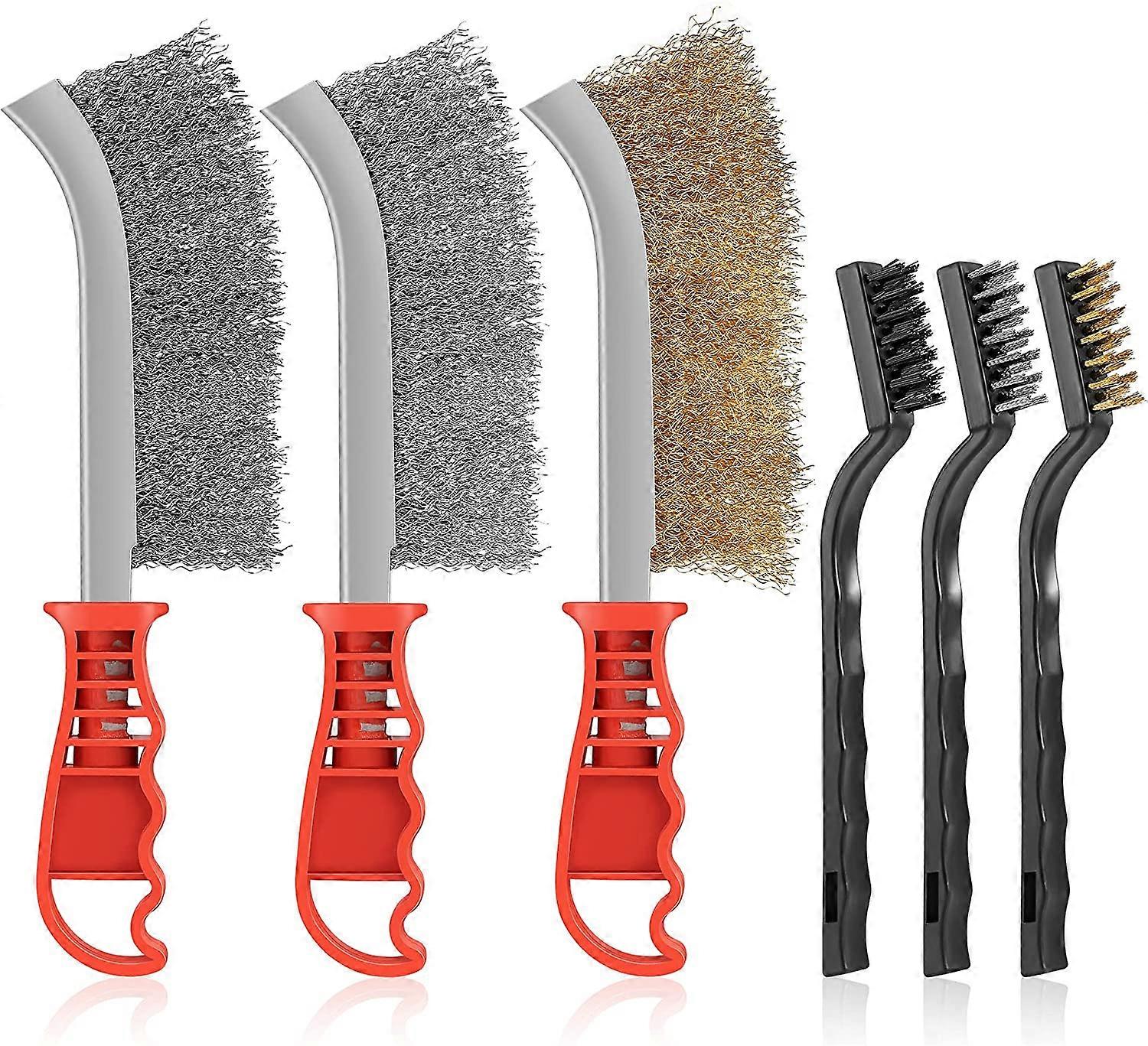 6pcs Wire Brushes,Large and Mini