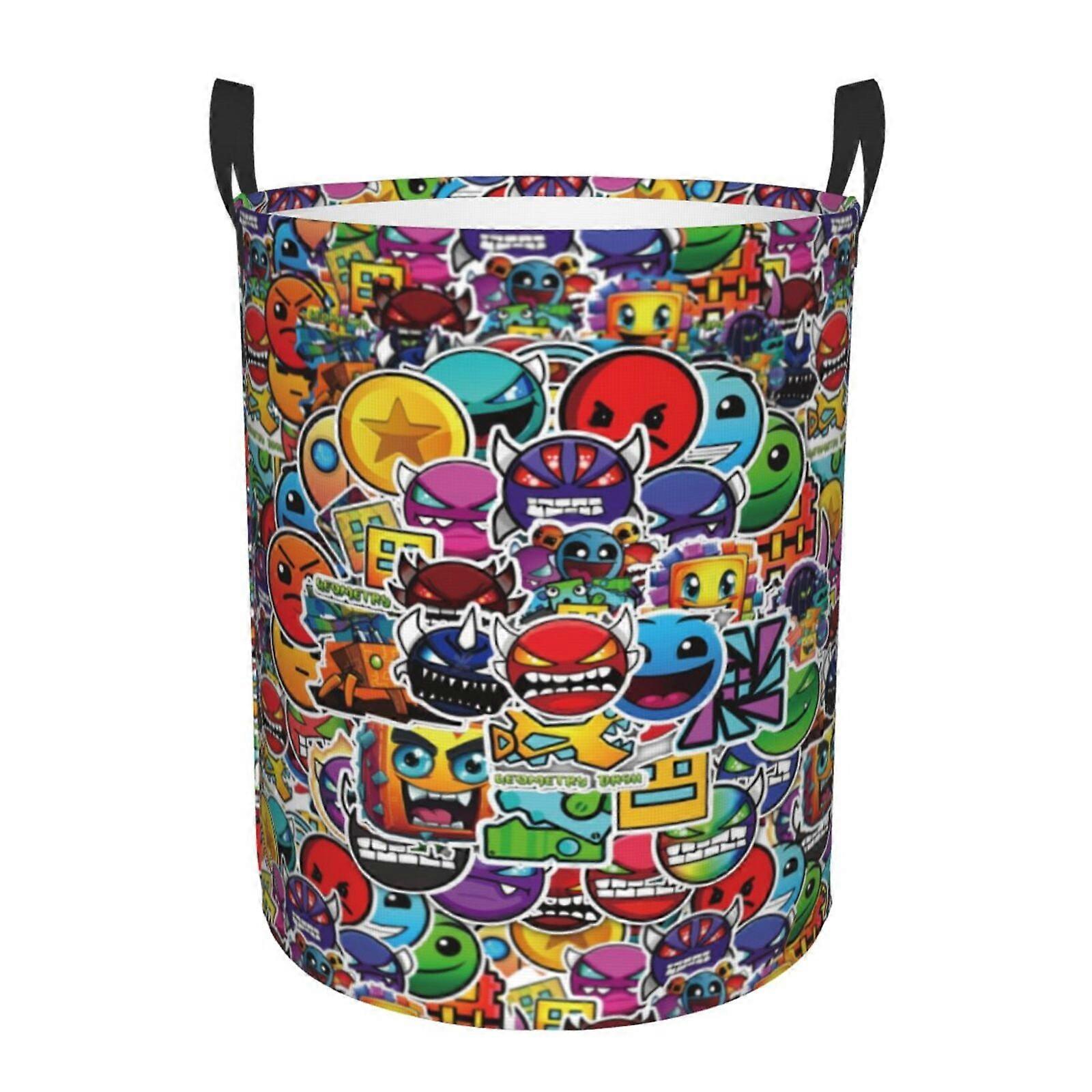 Geometrie Dash 3D Grafische Vlam Wasmand Brand Flame Kleding Hamster Opslag Met Handvat-SYS29090