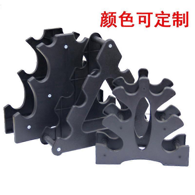 Home three-layer small dumbbell office small plastic dumbbell rack wholesale fitness private training new store factory direct supply black tripod dum