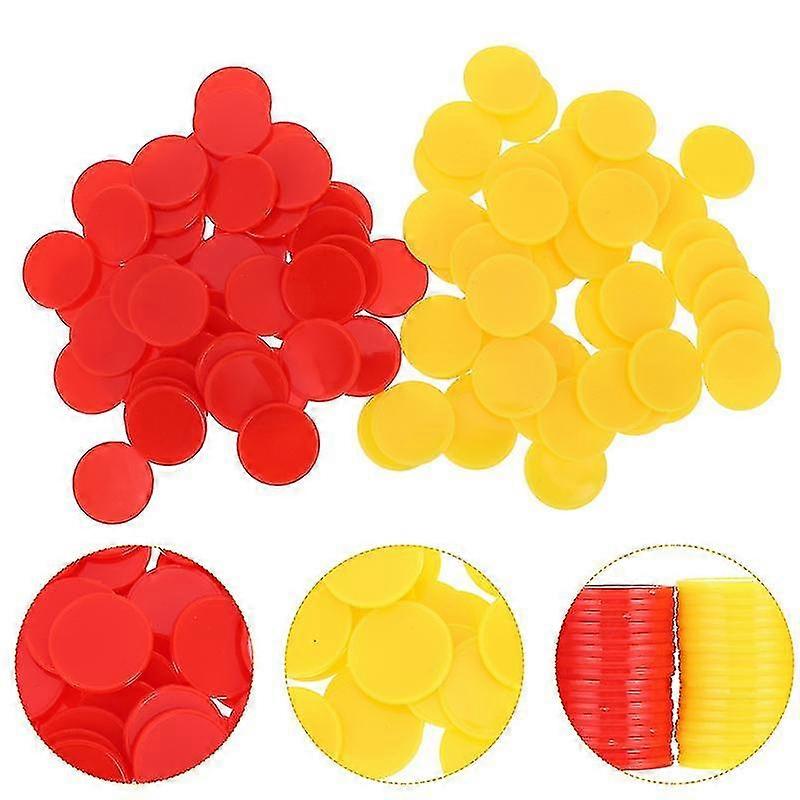 200pcs Plastic Counting Coins Kindergarten Teaching Coins Round Plastic Coins