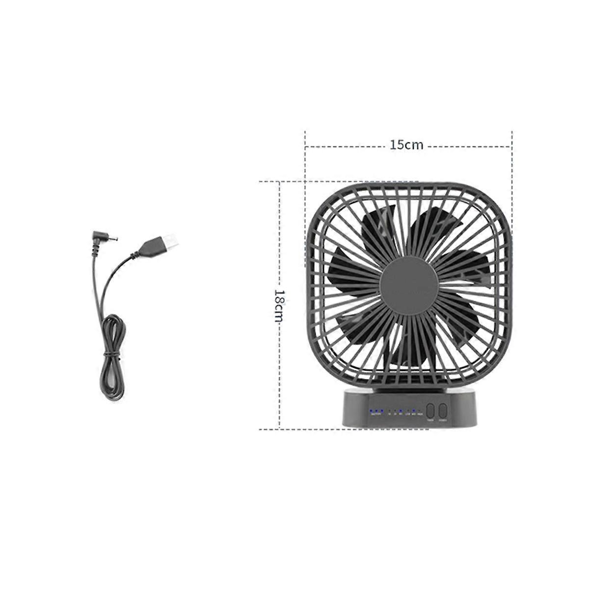 90 Folding Fan 5000MAh Battery USB Timing Cooling Fan Air Circulators Magnet Absorption Silent 3-S