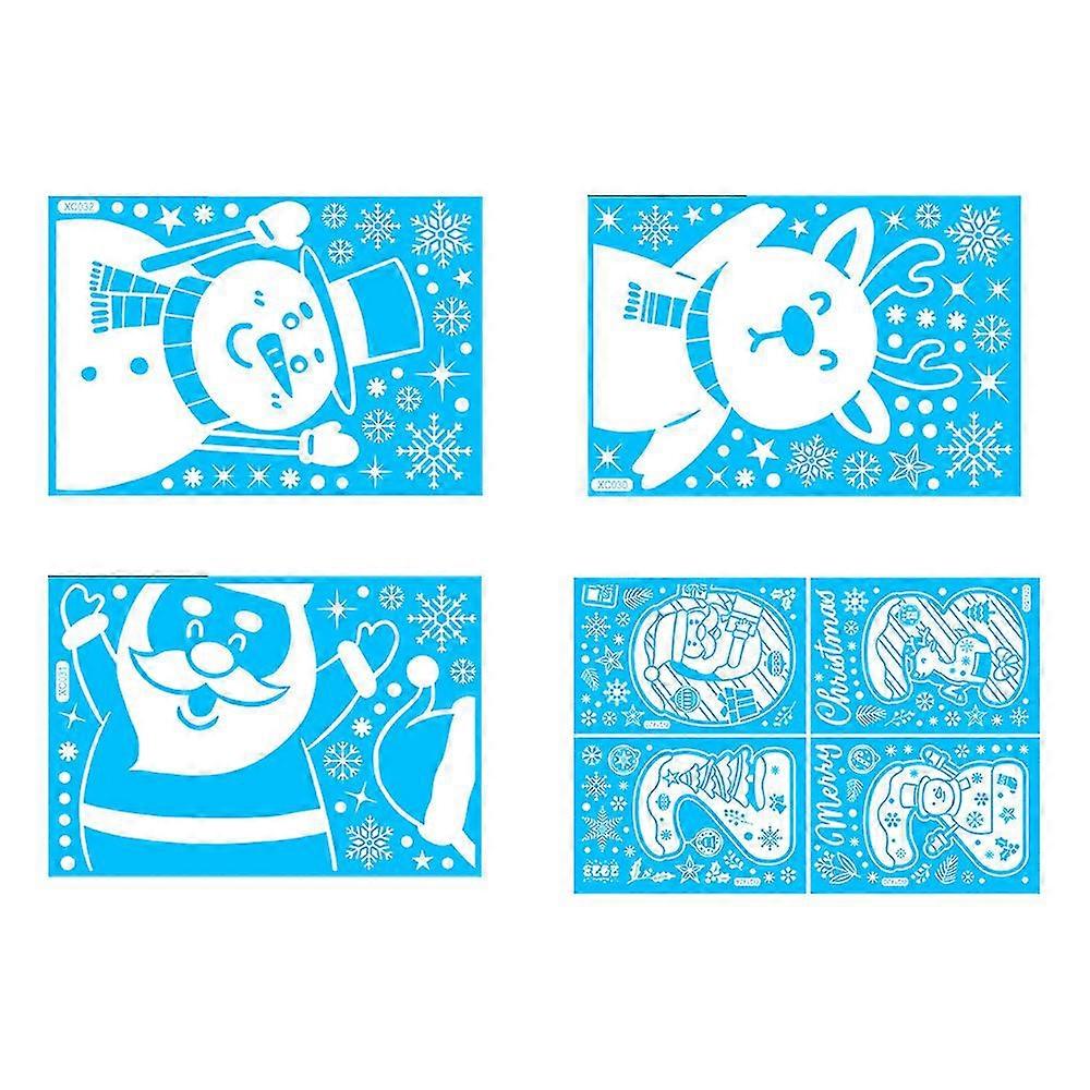 Christmas Window Snowflake Cling Decals Stickers Decorations Holiday Christmas Party Decorations