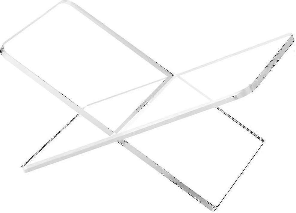 Clear Acrylic X-Shaped Book Stand - Open Book Display Holder for Coffee Table