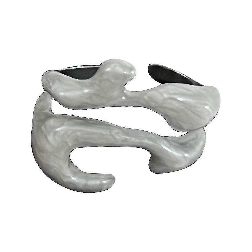 Opal Moonstone Ring Irregular Line Feeling Finger Ring Adjustable Open Ring Chumian