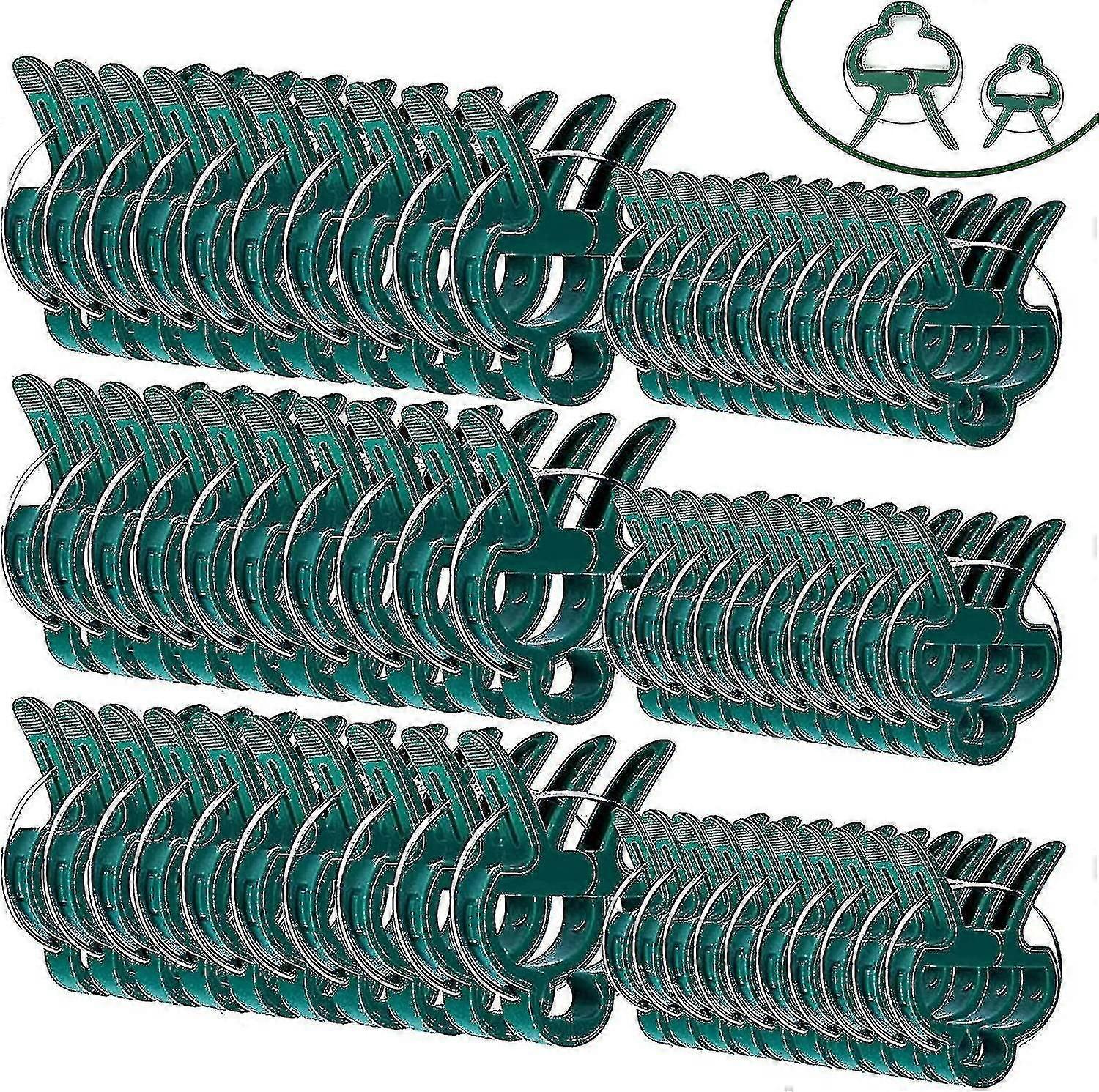 60 Pieces Plant Clips For Fixing Tomatoes, Roses, Cucumbers And Other Climbing Plants 2 Sizes Reusable Plant Clips (30 Large Clips And 30 Small Clips)