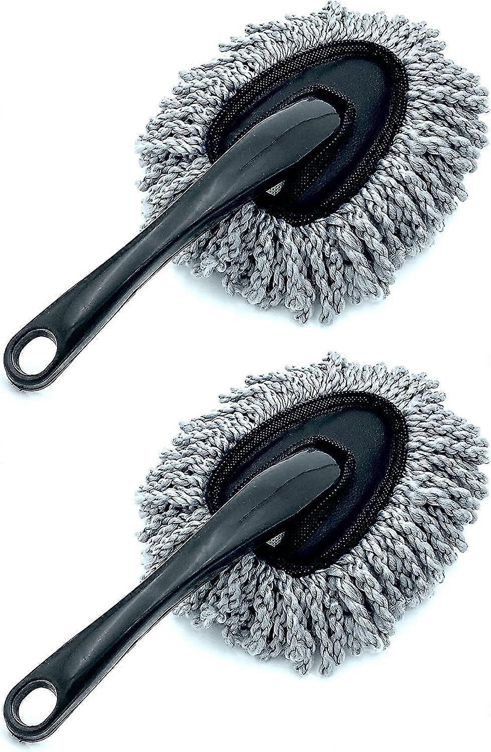 2pcs Microfiber Car Duster, Brush, Soft Scratch Free Hand Duster