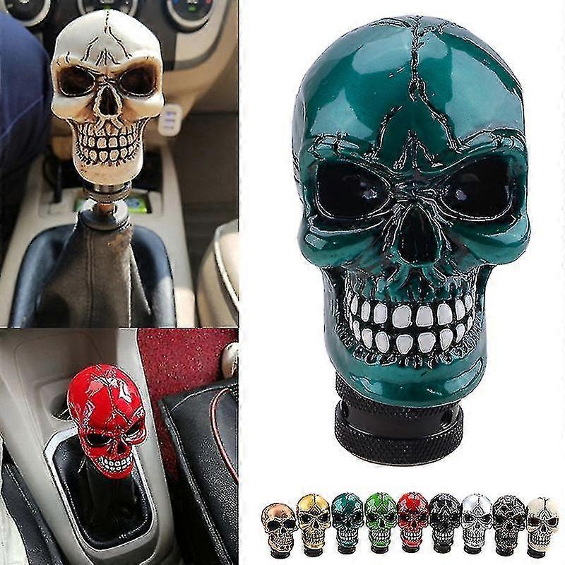 Skull Gear Shift Knob Universal Manual Shifter Lever Handle Alien Head Buck Teeth
