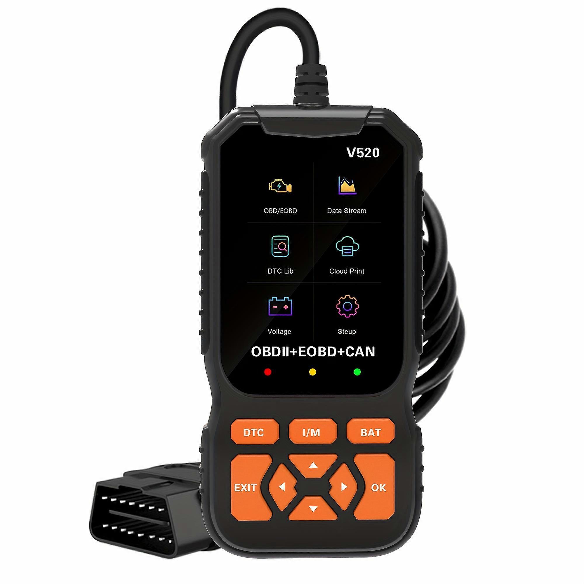 OBD2 Car Scanner Diagnostic Scan Tool, Professional Mechanic Vehicle Fault Code Reader, Auto Read Fault Code Check Engine Light For OBDII Protocol Car