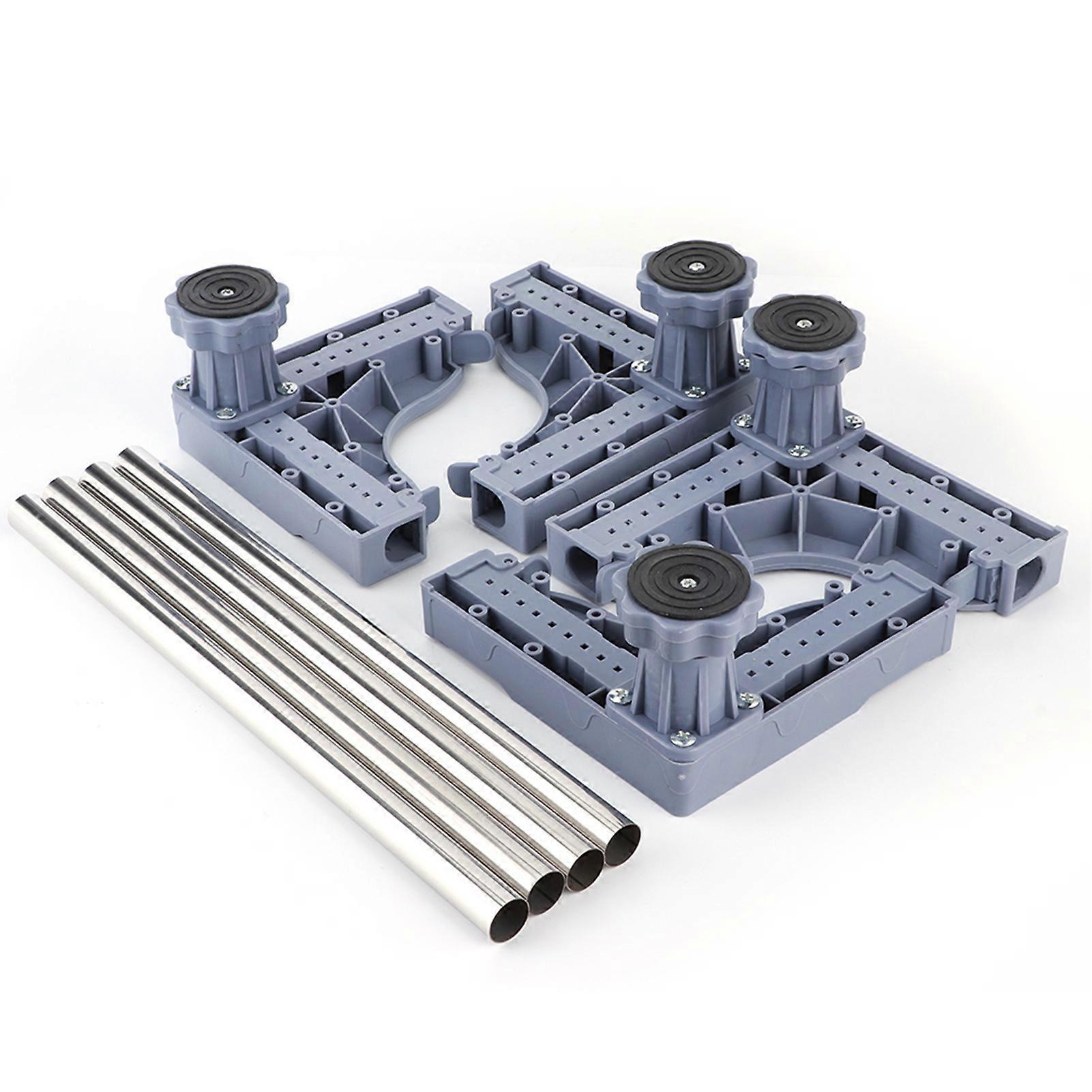 Refrigerator Adjustable Base Bracket Four-Legged Gray Washing Machine Stand