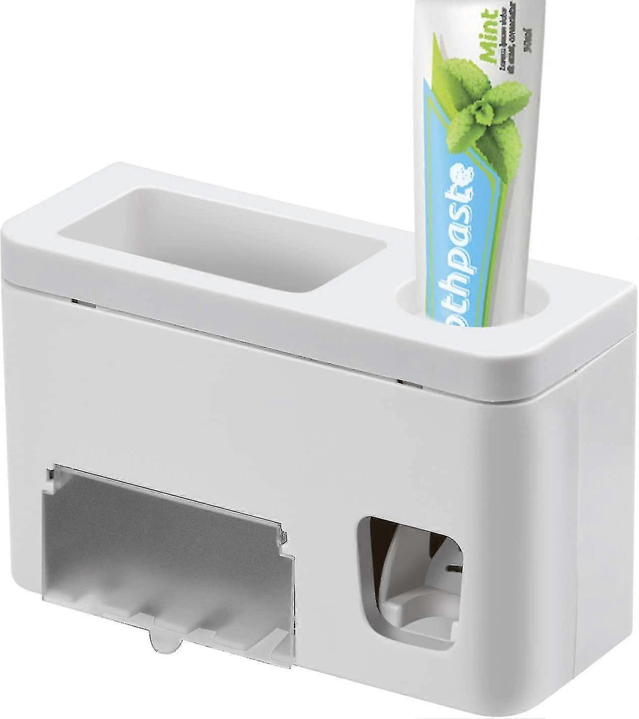 3 In 1 Automatic Toothpaste Dispenser Set Wall Mounted Toothbrush Holder