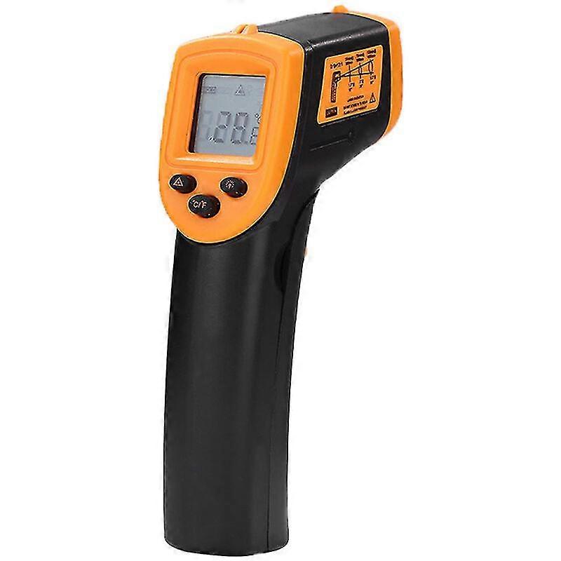 Non-Contact Handheld Infrared Thermometer, Lcd Digital Thermometer, Infrared Industrial Thermometer, -50 To 600C-58 To 1122F (Not For Humans) Orange