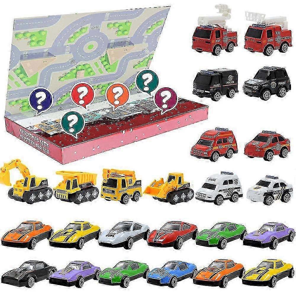 Jul Advent Nedräkning Överraskning Blind Box Leksaker Xmas Presenter För Vuxna Barn bil