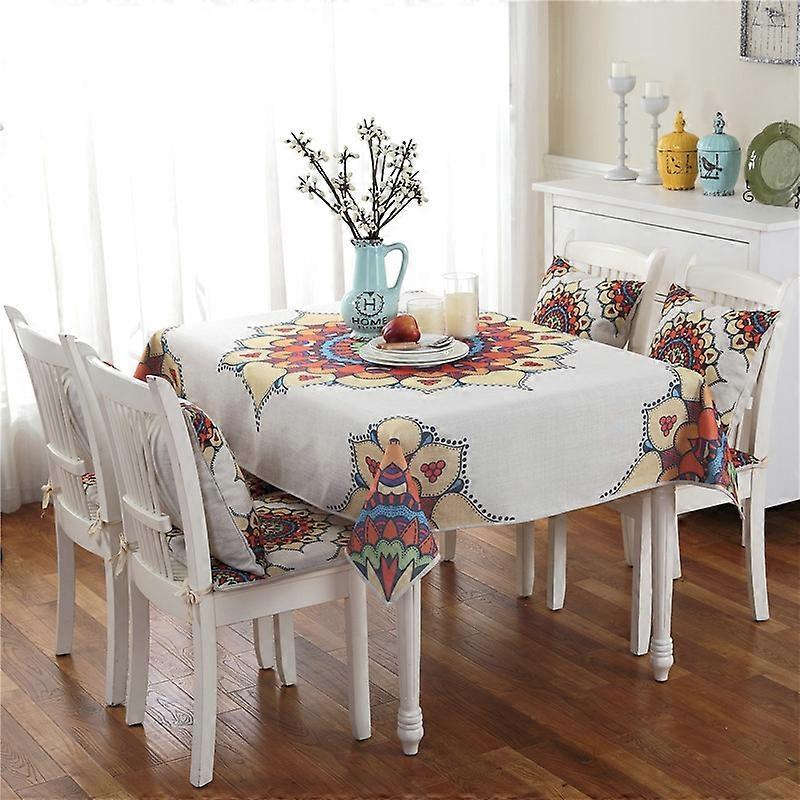 Retro Pattern Linen Table Cloth