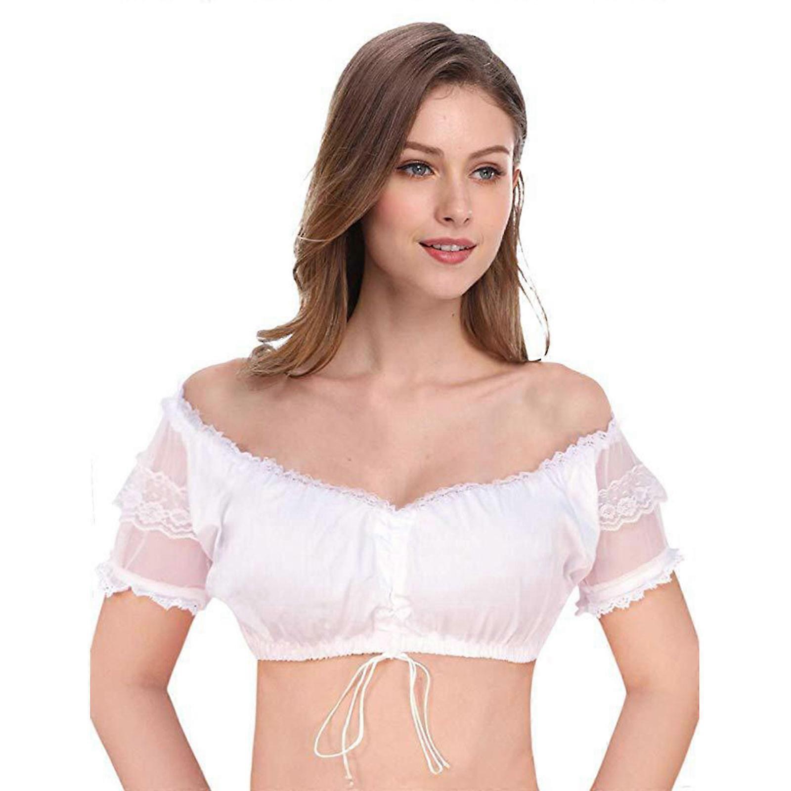 Kvinner Elegant Dirndl Bluse Svart Dirndl Bluse Blonder Bluse Oktoberfest