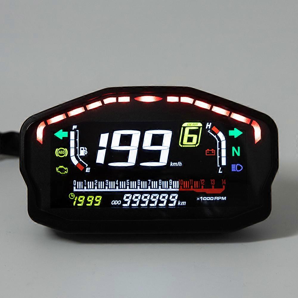 Universal Motorcycle LED LCD Speedometer Digital Odometer Backlight For 1 2 4 Cylinders For BMW For Honda Ducati Kawasaki Yamaha