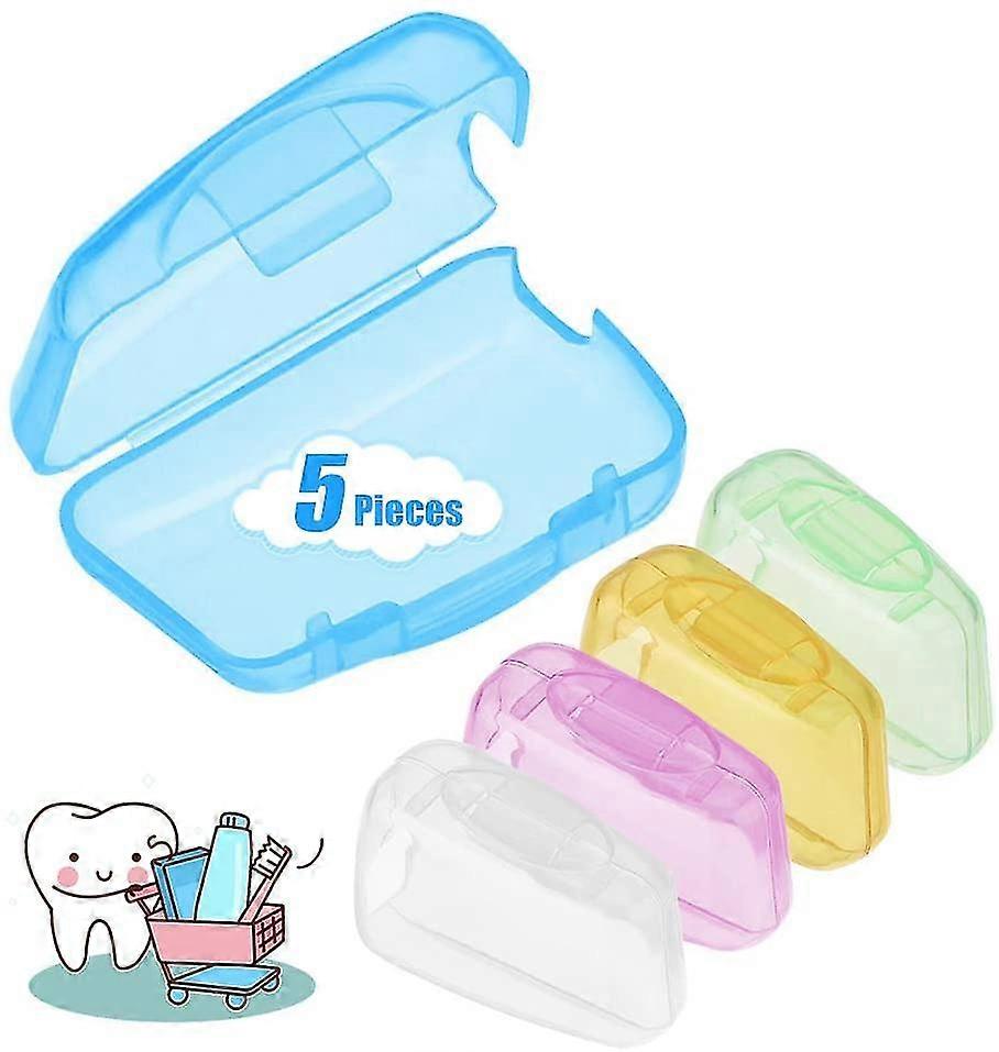 5 Pieces Toothbrush Cover, Travel Portable Toothbrush Head Covers Case Holder
