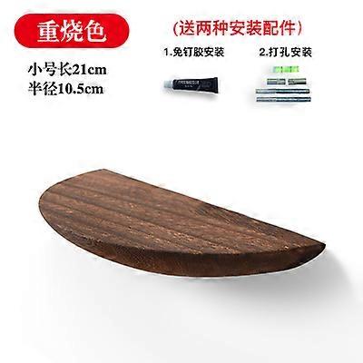 Wooden Semicircle Wall Shelf Background Wall Hanging Projector Display Stand Storage Organization Suspension Home Decoration