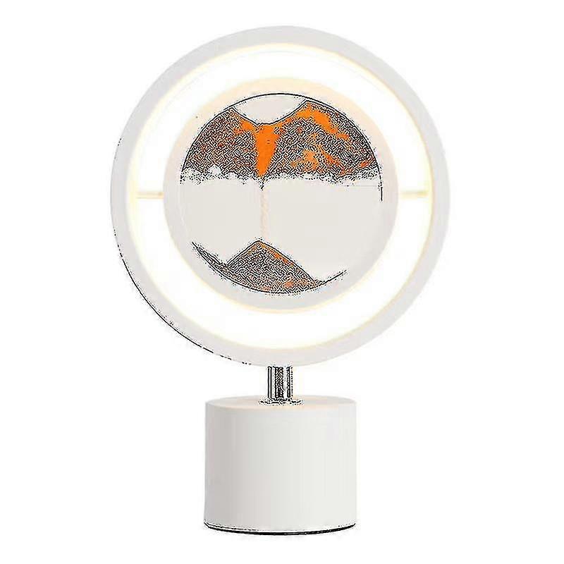 Three-color Quicksand Painting Table Lamp Usb Living Room Bedroom Hotel 3d Three-dimensional Warm Led Lamp 30x10x26cm