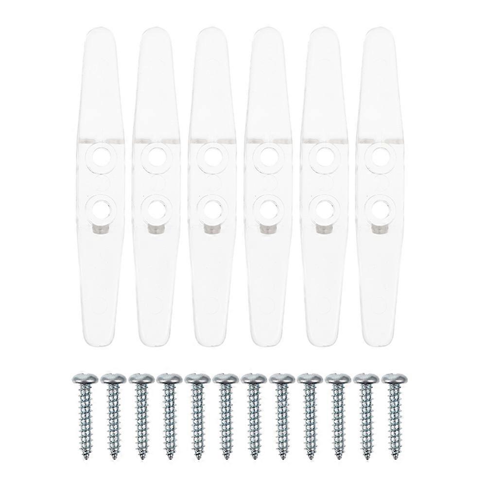 6 Pcs Clear Hooks Safety Rope Cleats Clear Window Blind Cleats Transparent Blind Cord Winders