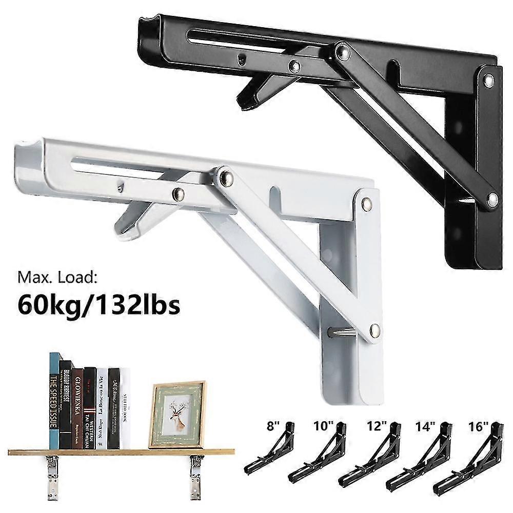2pcs 8\/10\/12\/14\/16\ Wall Mounted Support Collapsible Long Release Arm fixed Folding Bracket
