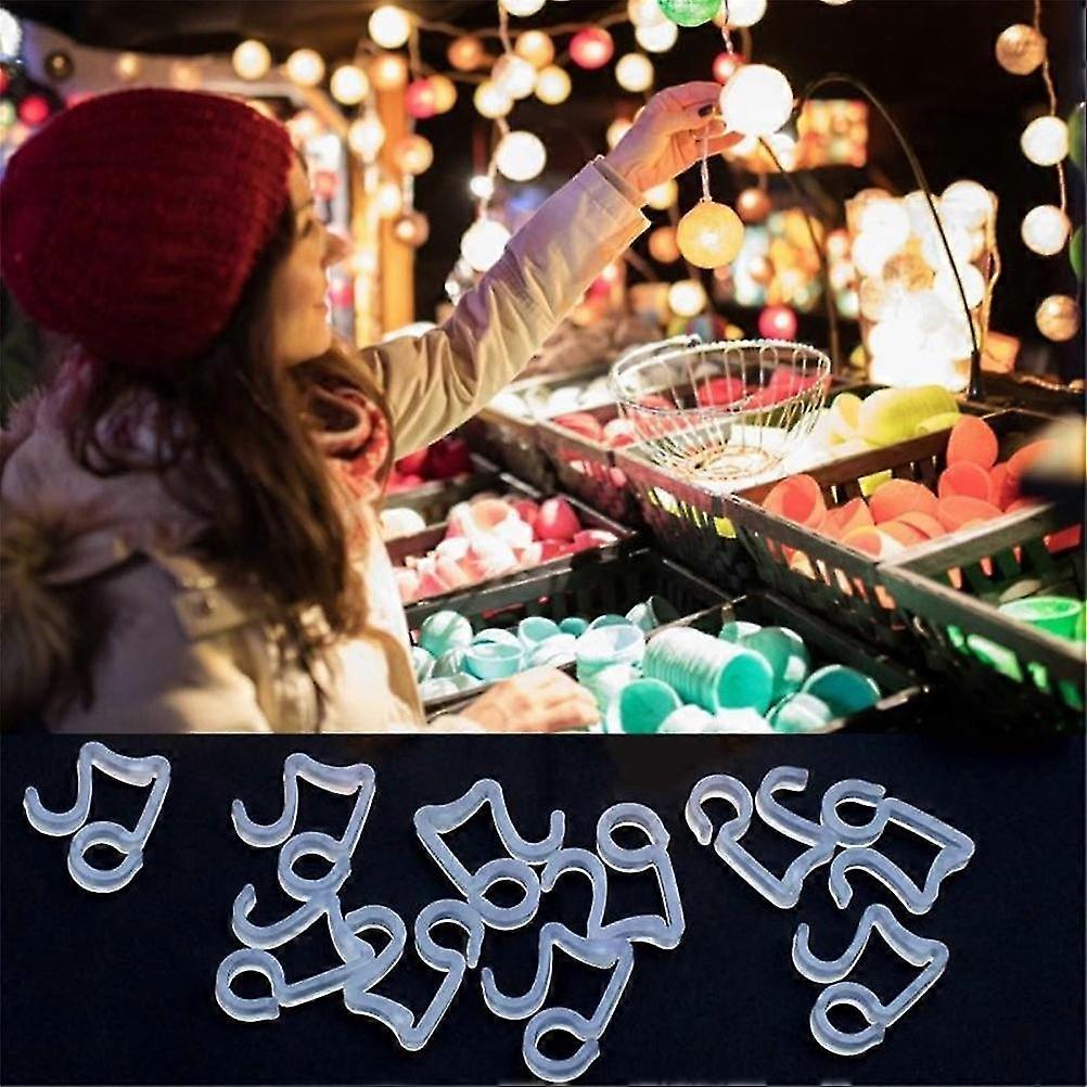 100pcs Christmas Note Plastic Hook Led Decorative Light Hook
