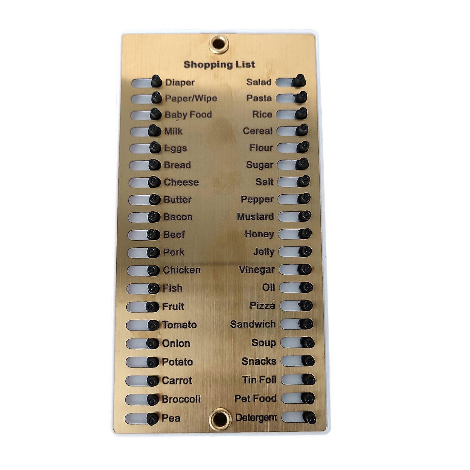 Shopping List Memory Reminder Board, Reusable Shopping List
