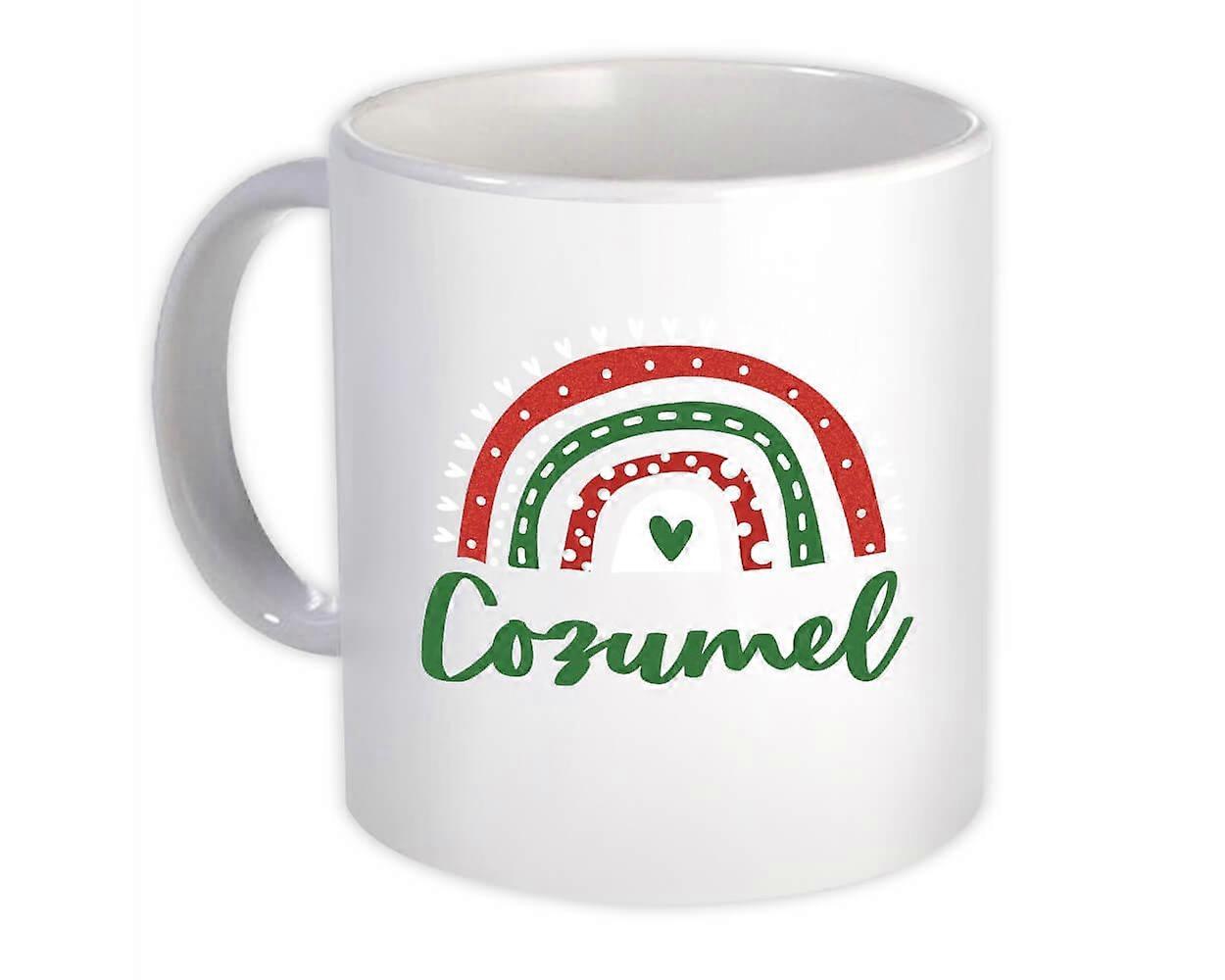 Gift Mug: Cozumel Mexico Rainbow