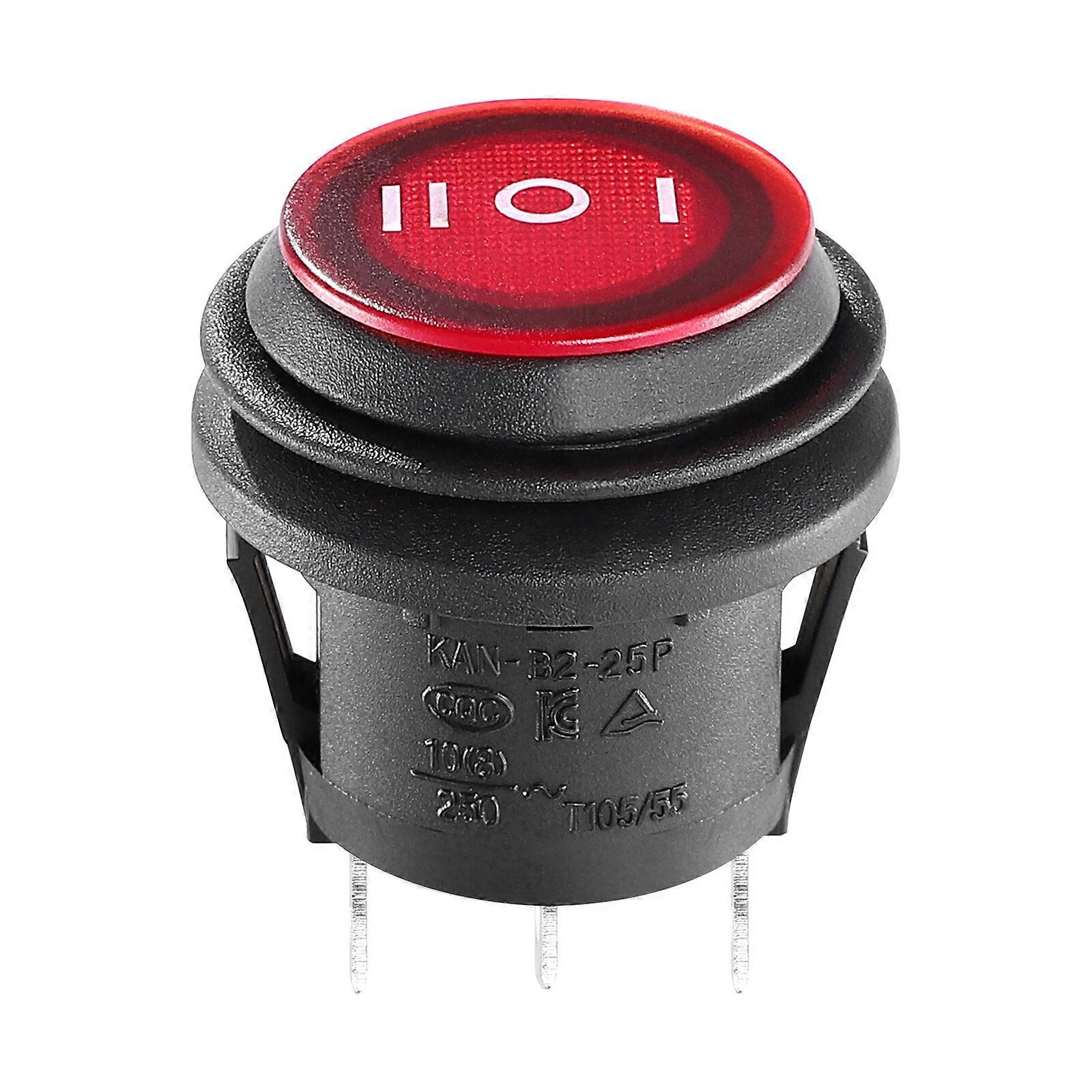 1pc Waterproof Button Switch Boat Type Switch Car Home Appliance Switch 3 Position Rocker Switch