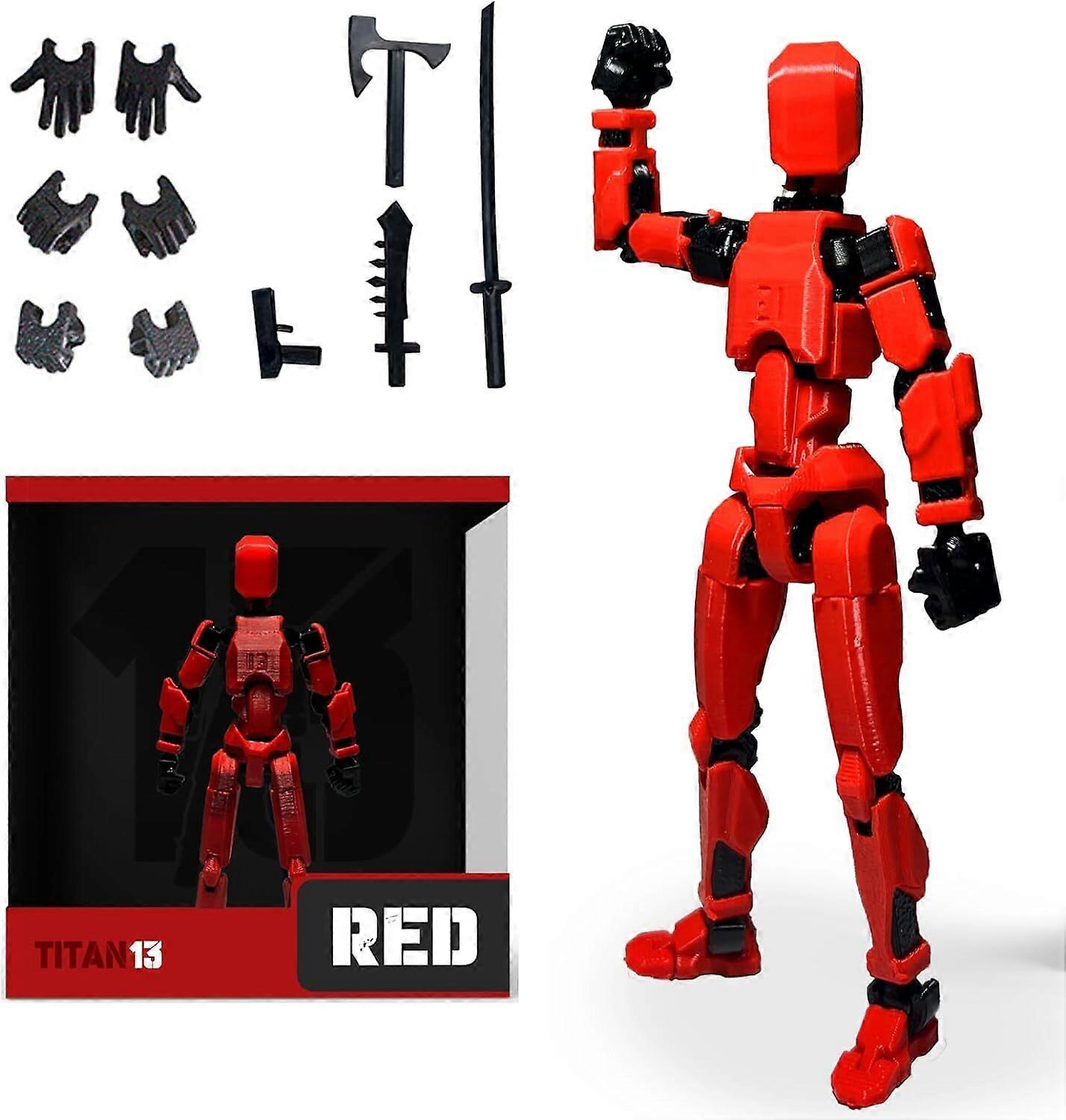 Titan 13 Action Figure, T13 Robot Action Figure 3D Printed Multi-Jointed Movable