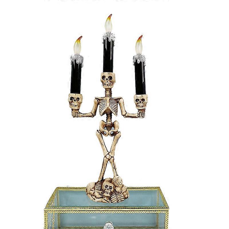 Halloween Skull Skeletal Lamp Creative Candlestick Home Decoration