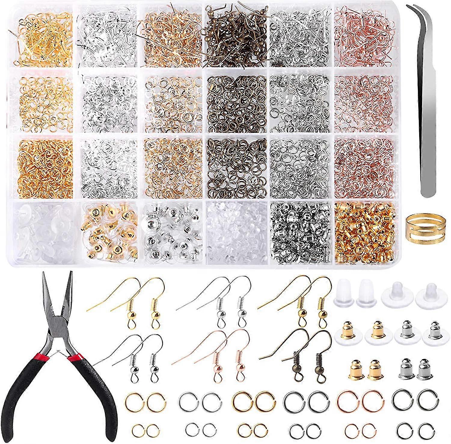 2500pcs Earring Hooks Earring Making Kit Earring Hooks For Jewelry Mak