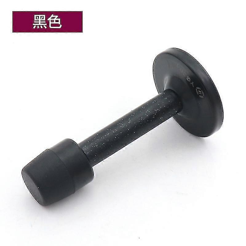 Dørstopper, kraftig solid dørstopper i rustfritt stål, enkel installasjon (svart)