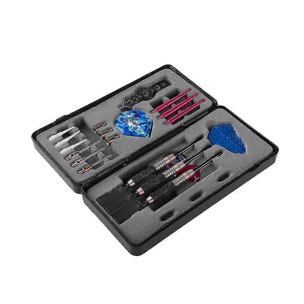 22 Stück Pet Metal Dart Set Dart Dart Darts Flying Dart Tip mit Spielbox Dart Spielzeug