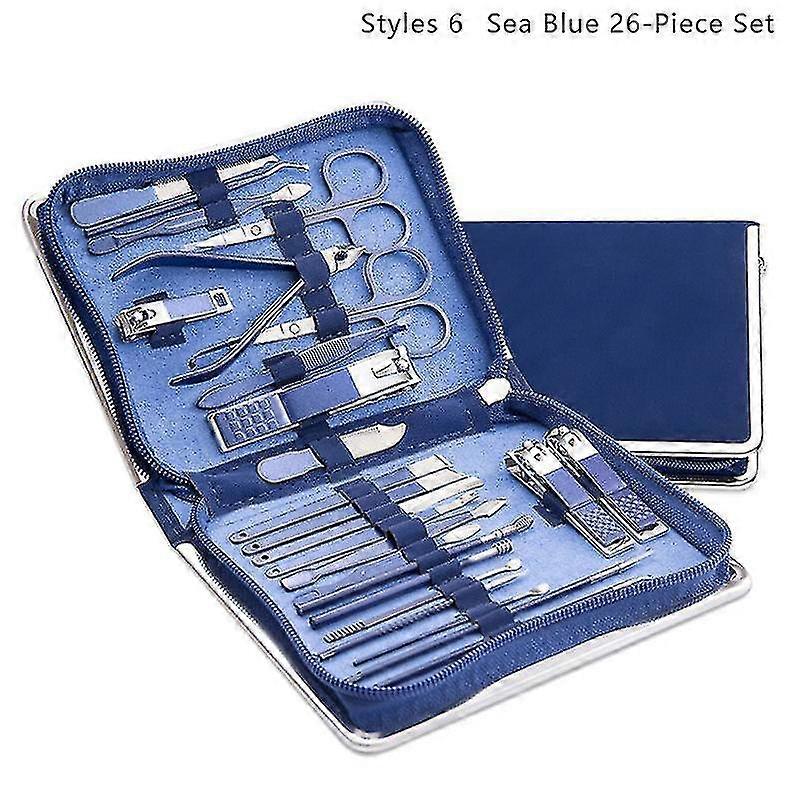 7-22 Pcs Nail Art Cutter Pedicure Scissors Nail Clipper Tool Set With Box