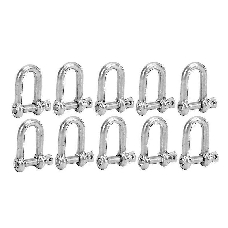 Rustfritt stål M6 Kort Straight D Shackle - Båt Rigging Hardware