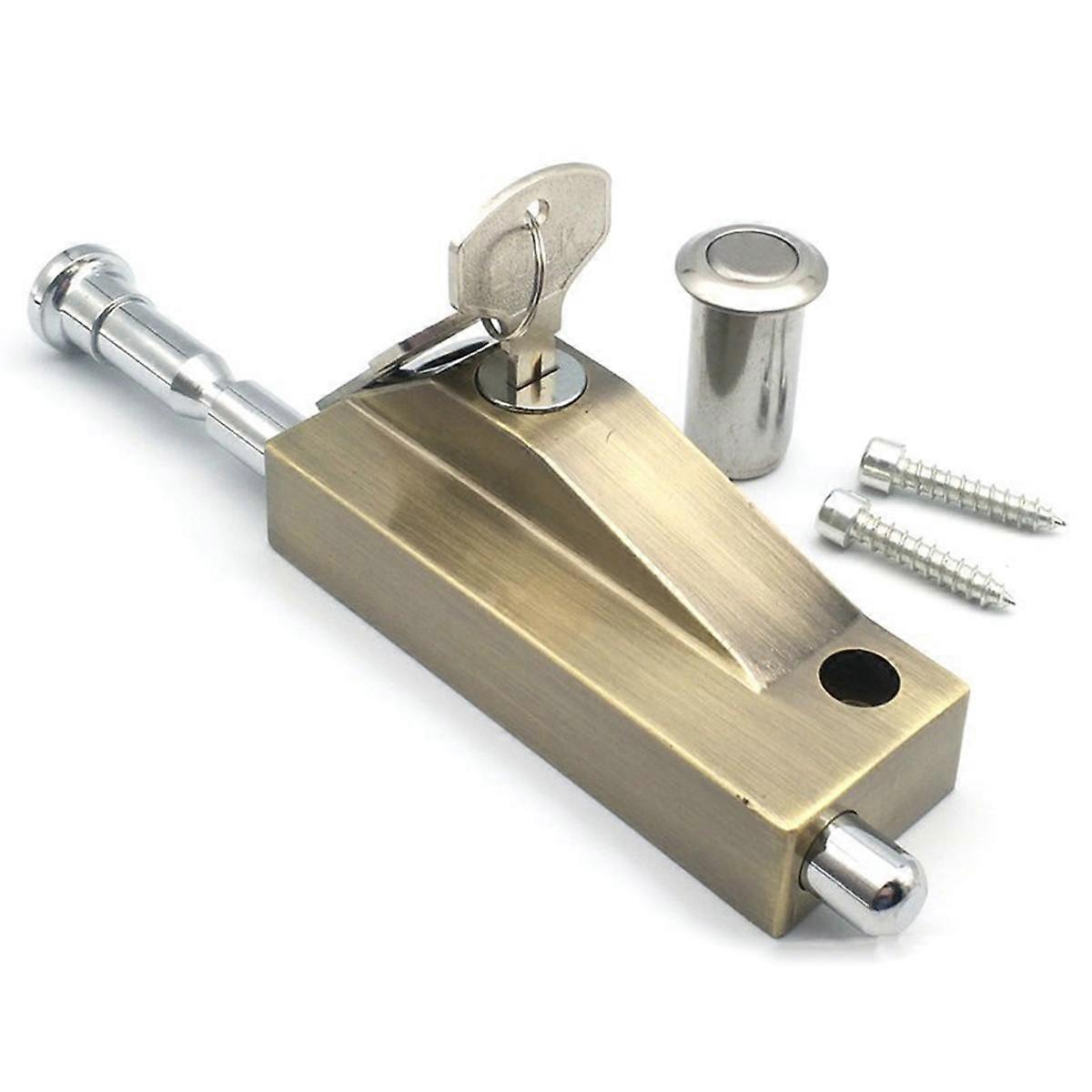 Revolving Door Latch Door Frame Door Lock Double Door Spring Latch Anti-Theft Interlocking Home Har