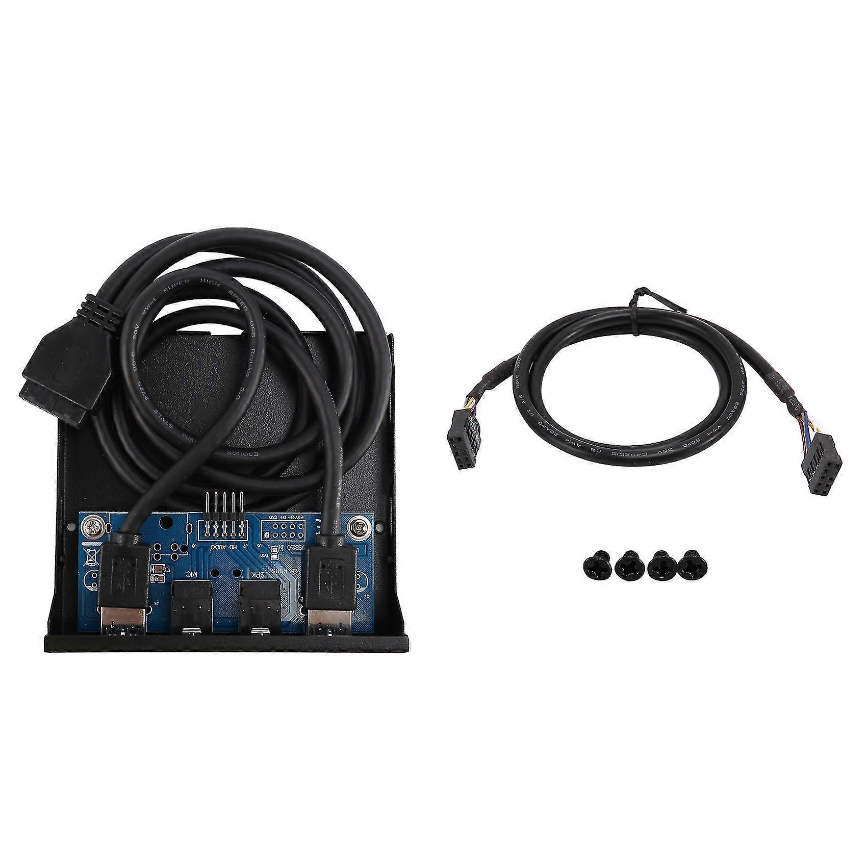 3,5 '' 2 USB3.0 A Hub + HD-Audio zu 20pin Header Disketten-Frontlaufwerk