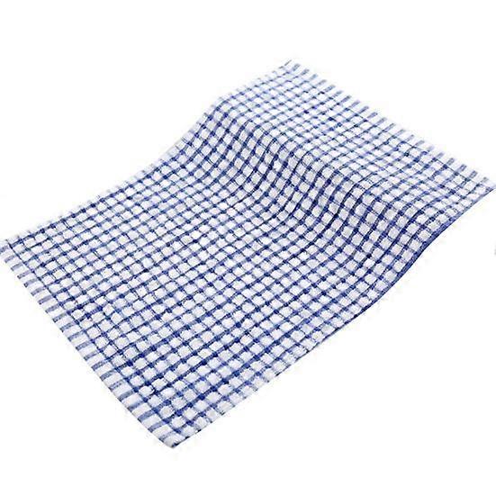 Soft Plaid Table Dishcloth Cotton Tea Towel Cleaning Cotton Absorbent Kitchen