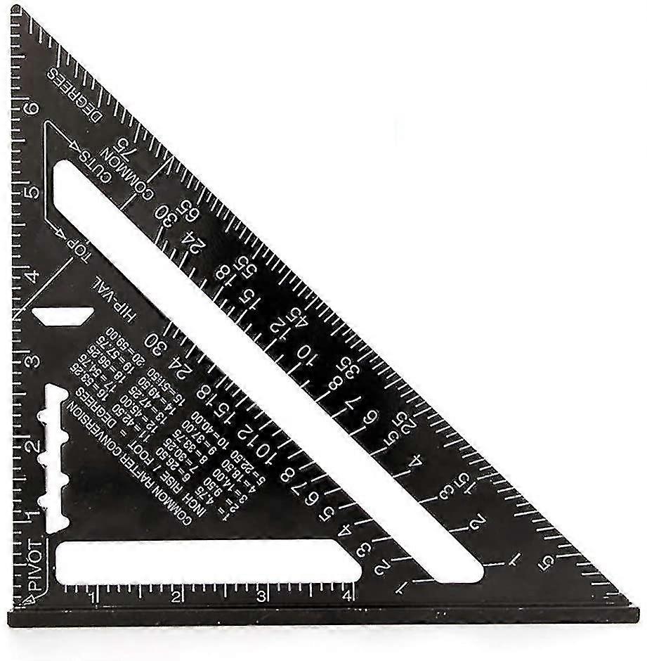 7 Inch Aluminum Triangle, Ruler Goniometer, Triangle Protractor, Suitable For Carpenter, Frame, Roof, Construction