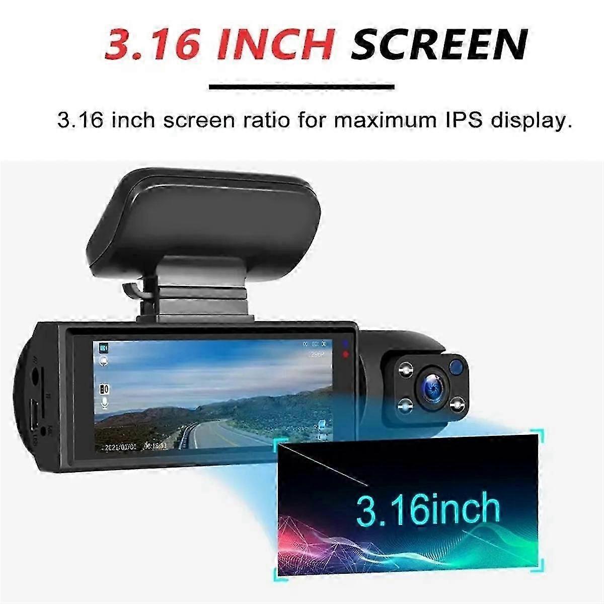 Registratore Per Auto 3mp Auto Anteriore + Auto + Wi-Fi Hd Dual Lens Dual Recording Ir Visione Notturna 3 Metri Auto Dv Camera Recorder