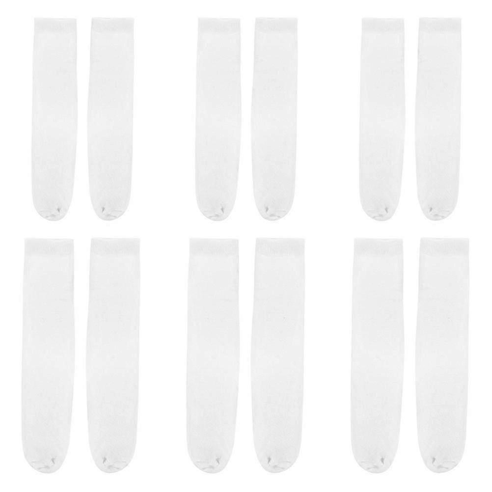 6 Pairs White Cotton Socks Dye Sublimation Socks Sublimation Ankle Socks Dye Sub Socks Dye White Socks Long Sublimation Sock