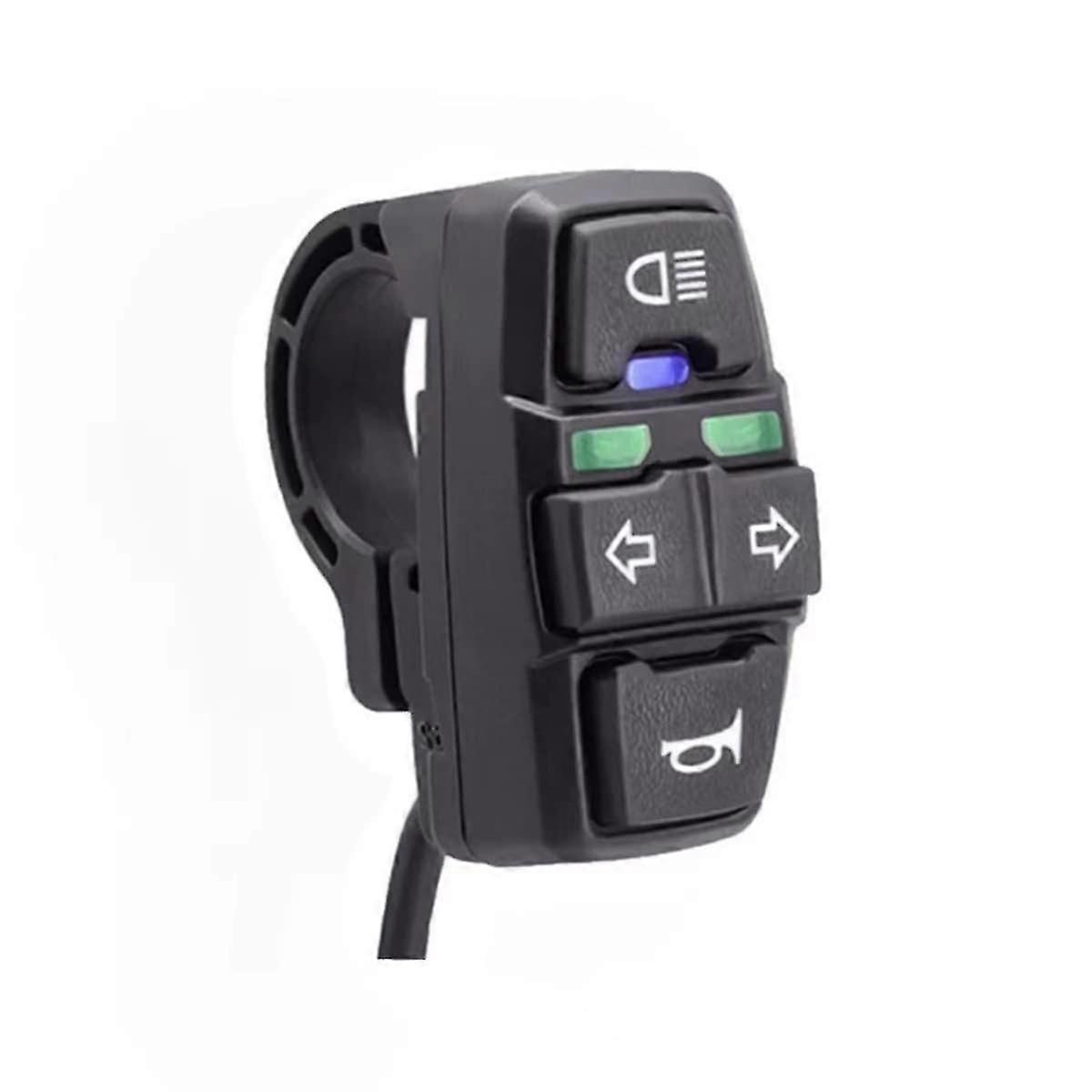 Motorcycle Head Light Turn Switch, Motorcycle Headlights Horn Turn On/off Control Switches For Scooter Electric Bike,3-in-1 Light Horn Turn Switch Sig