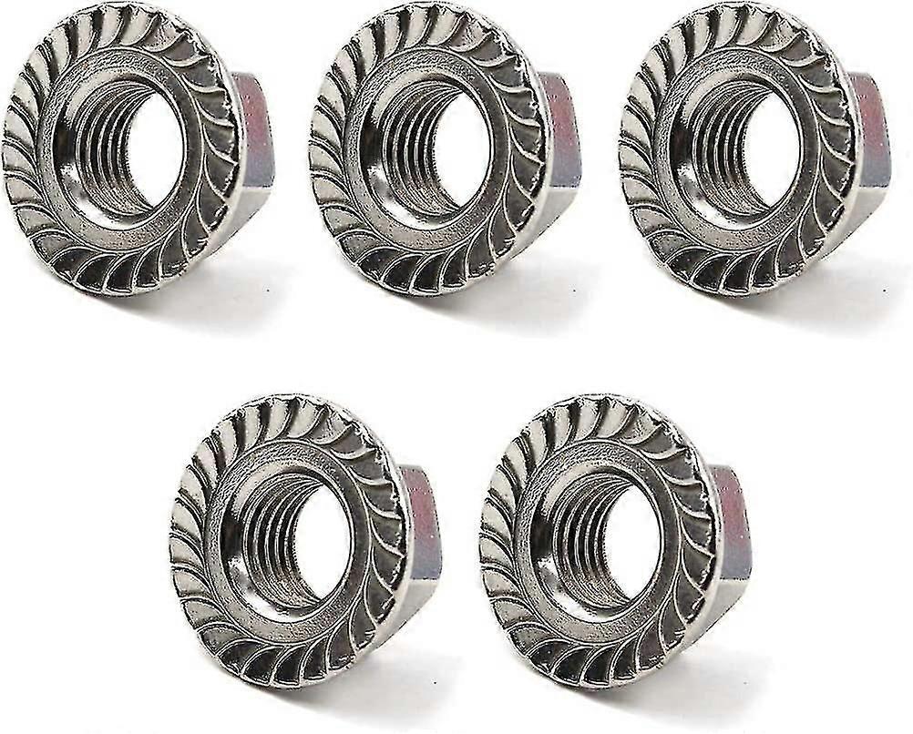 M16 304 Stainless Steel Hex Flange Nut Lock Nuts (5 Pack)