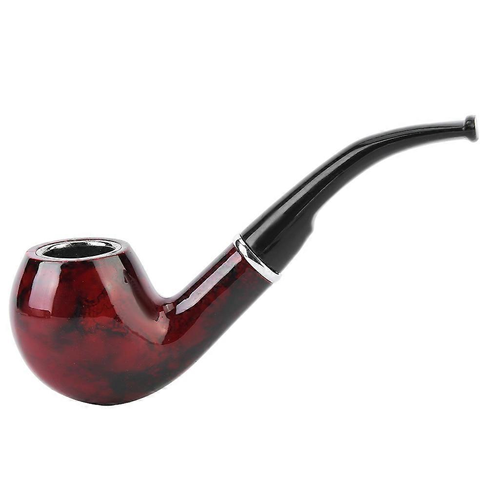 Imitating Red Marble Grain Resin Tobacco Pipe Round Head Smoking Cigarette Tool