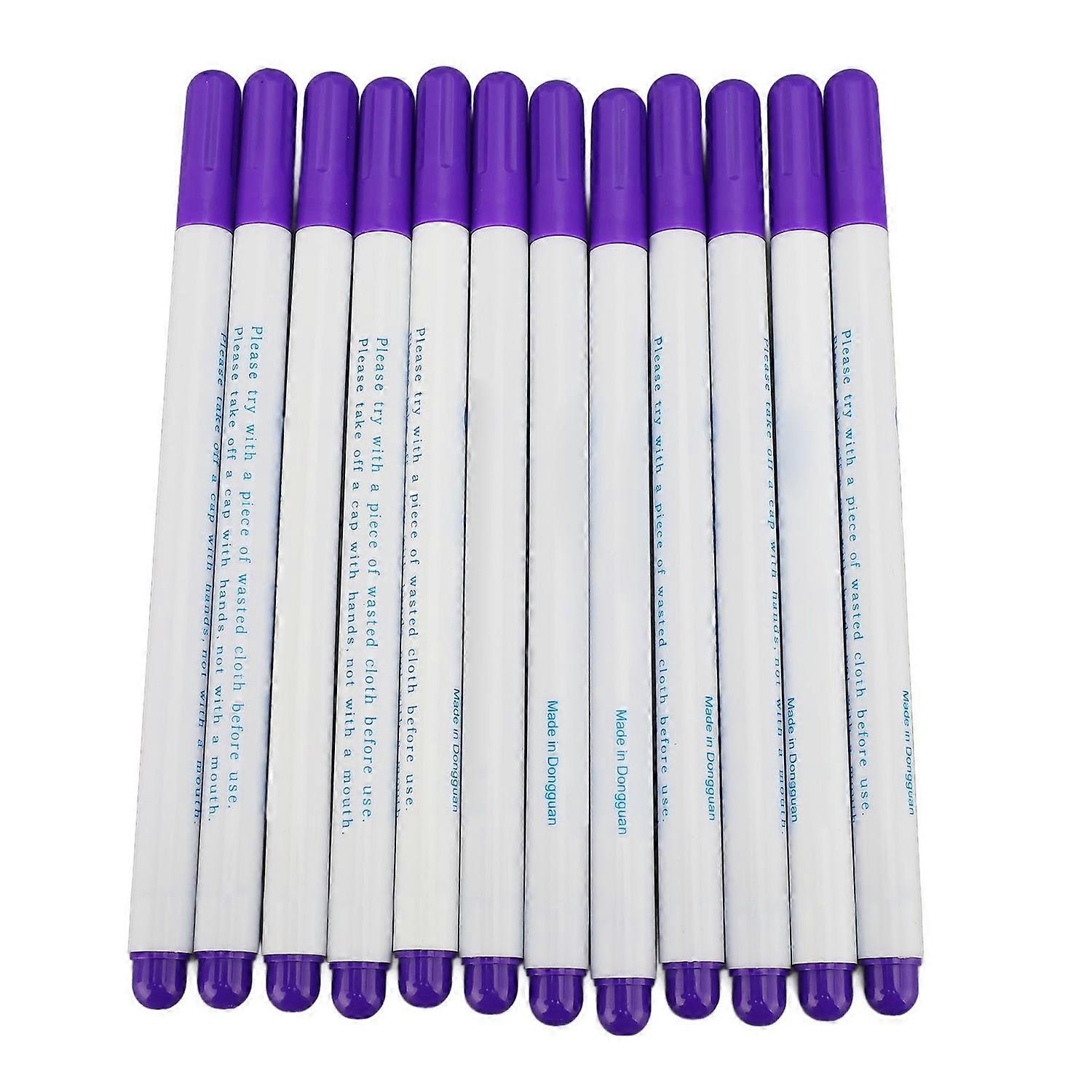 12 قطعة من أقلام التحديد القابلة للذوبان في الماء متعددة الوظائف القابلة للاختفاء من أجل التطريز