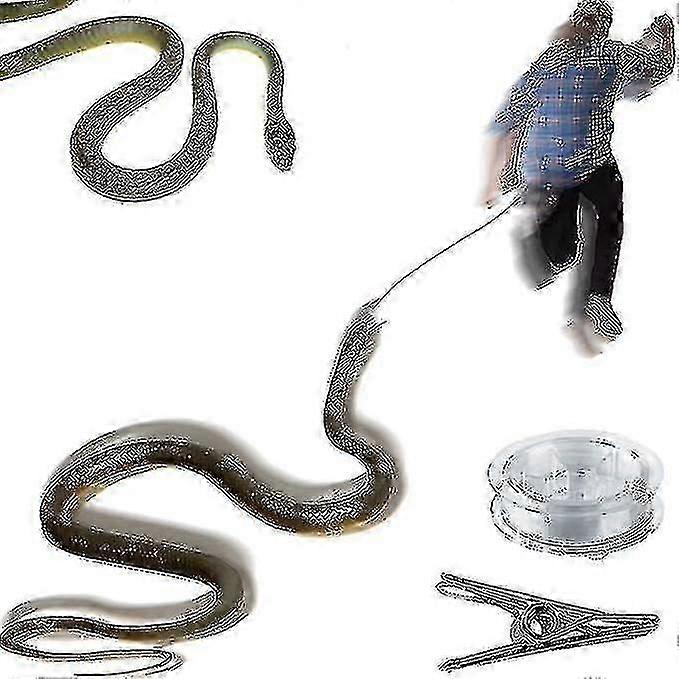 Golf Snake Prank with String and Clip - Snake on A String Prank Props, Clip on Snake Prank for Teasing Friends, Realistic Snake Prank That Chases Peop